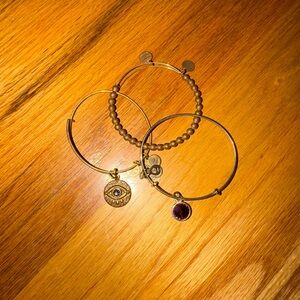 Alex and Ani Gold Charm Bracelet Trio